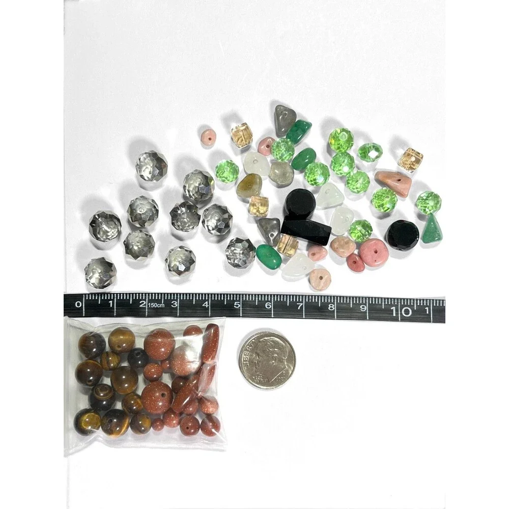 VTG to Now Beads Glass Stone Lampwork Art Variety Colorful Jewelry Making Crafts